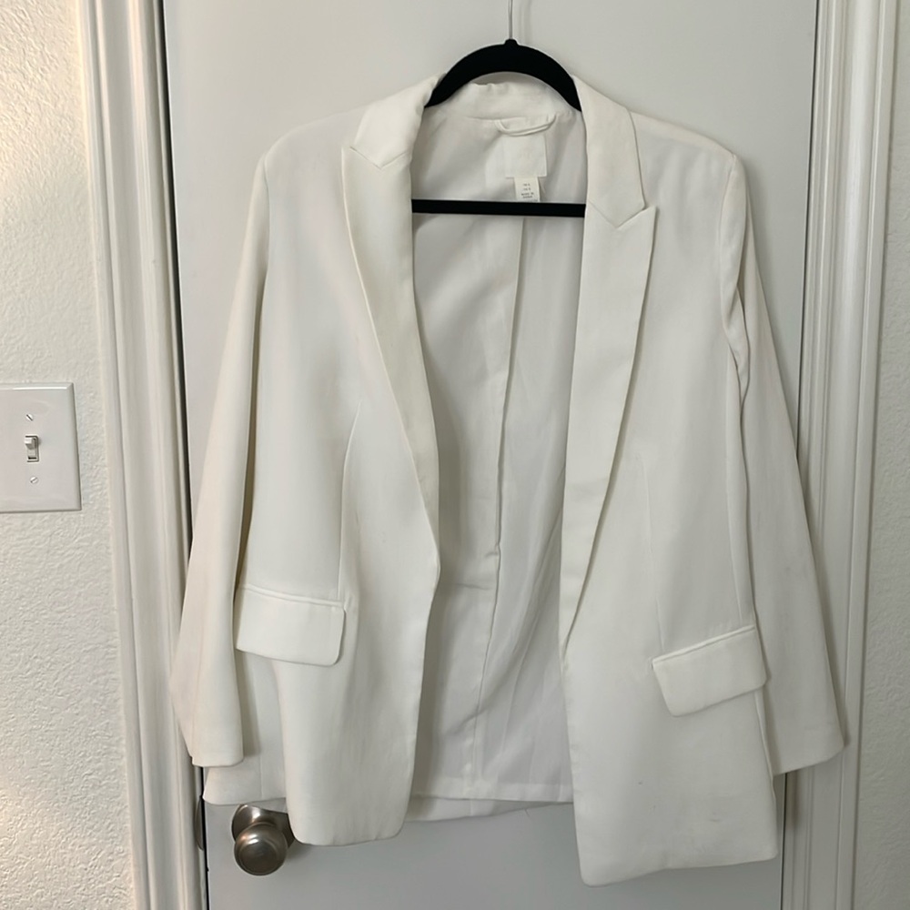 H&M White Tailored Blazer – US Size 8